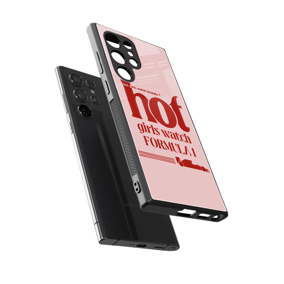 F1 Queen sleek samsung galaxy s23 ultra cover with tempered glass back and TPU edges