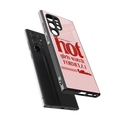F1 Queen sleek samsung galaxy s24 ultra cover with tempered glass back and TPU edges