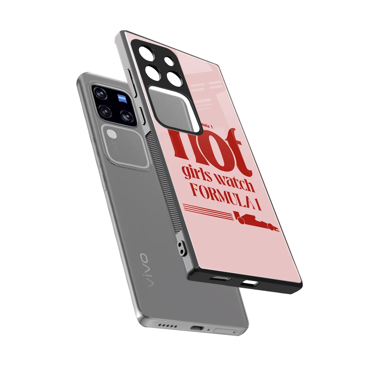 F1 Queen sleekvivo v30 pro cover with tempered glass back and TPU edges
