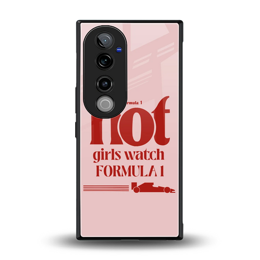 F1 Queen back phone cover | glass case for vivo v40 pro