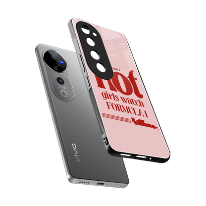 F1 Queen sleek vivo v40 pro cover with tempered glass back and TPU edges