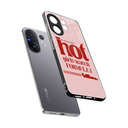 F1 Queen sleek vivo v60 cover with tempered glass back and TPU edges