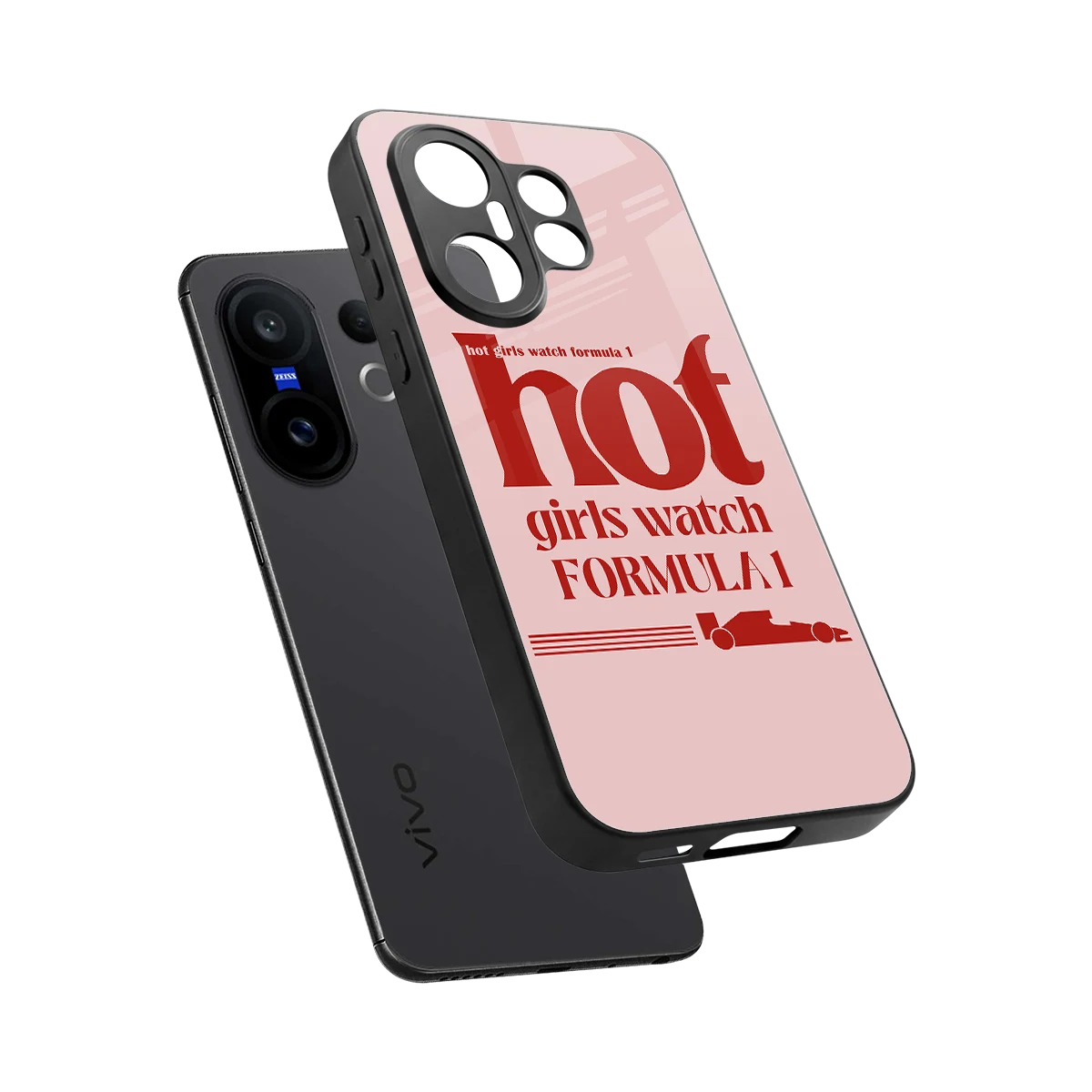 F1 Queen sleek vivo x200 fe cover with tempered glass back and TPU edges