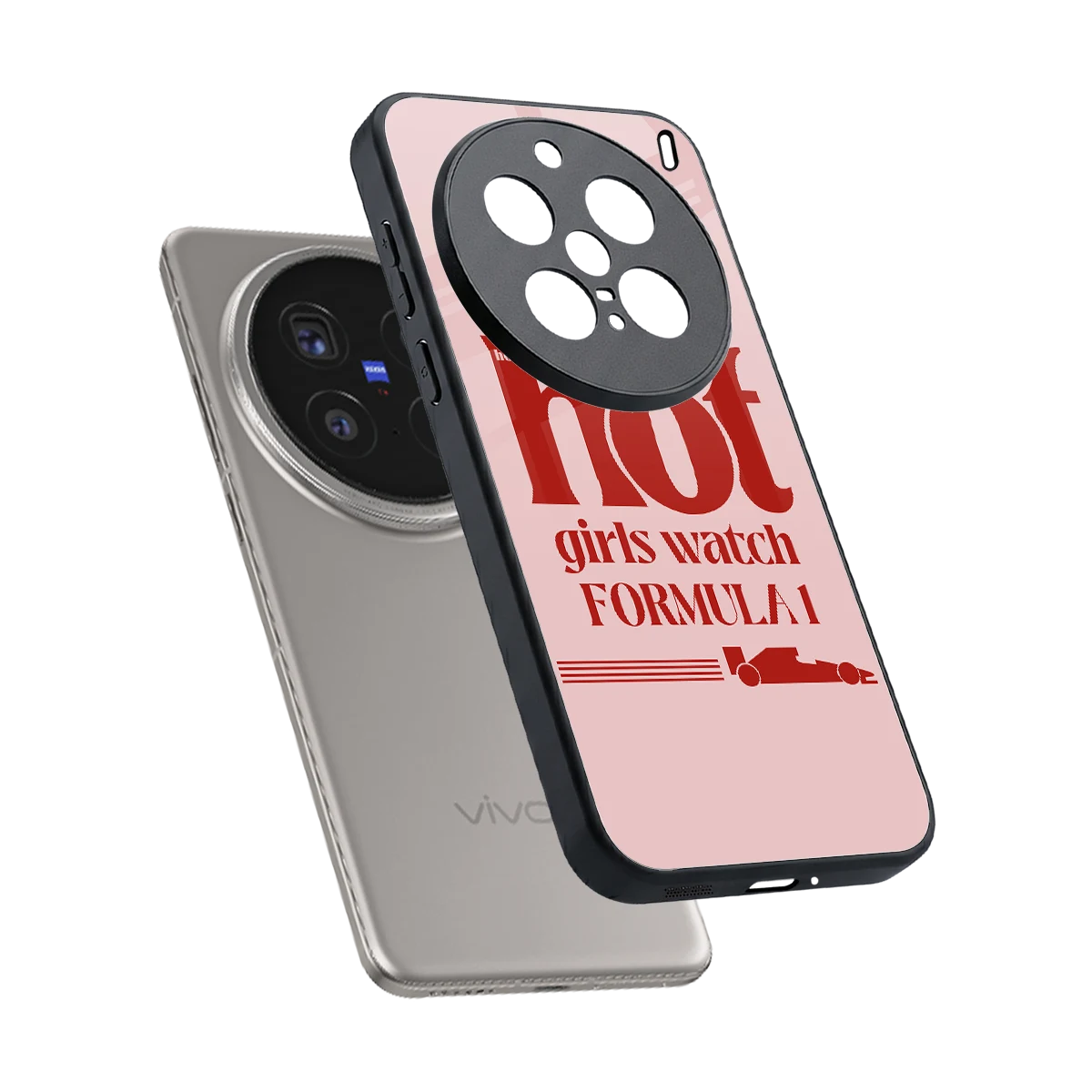 F1 Queen sleek vivo x200 pro cover with tempered glass back and TPU edges