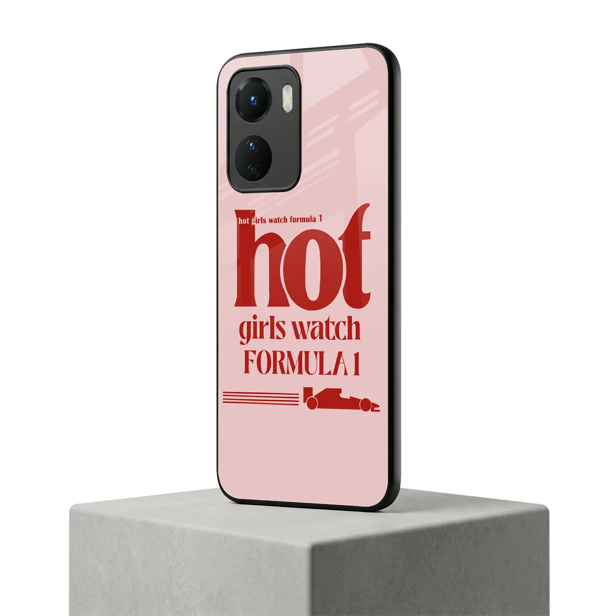 F1 Queen vivo y16 mobile cover | shockproof glass phone case