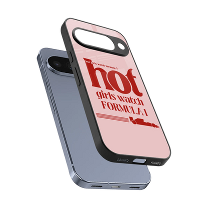 F1 Queen sleek google pixel 10 cover with tempered glass back and TPU edges
