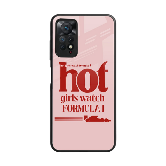 F1 Queen back phone cover | glass case for redmi note 11 pro