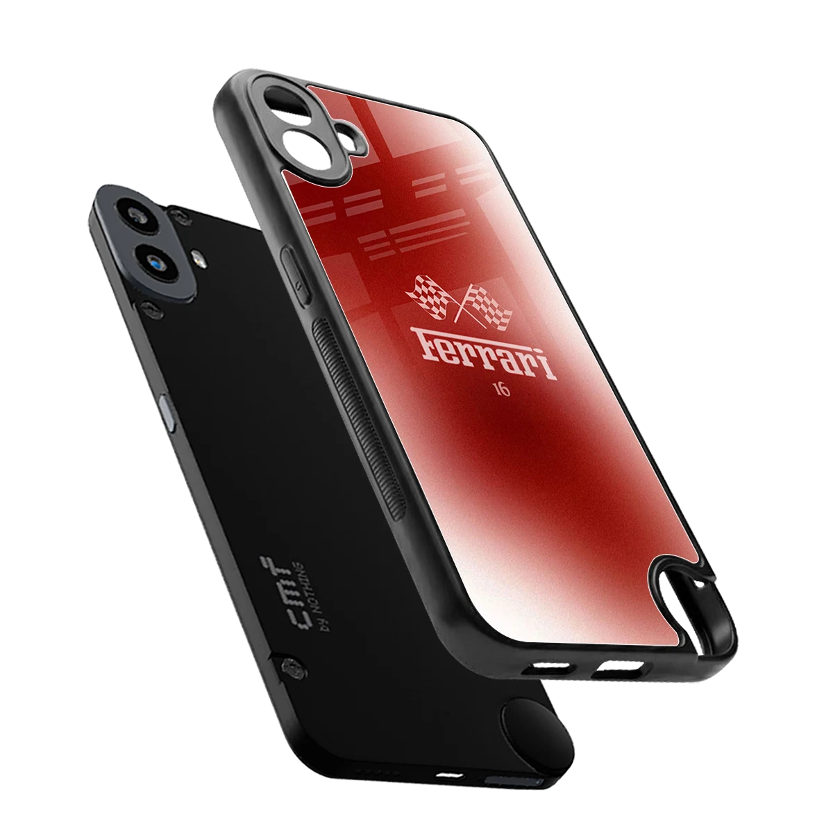 F16 sleek cmf nothing phone 1 cover with tempered glass back and TPU edges