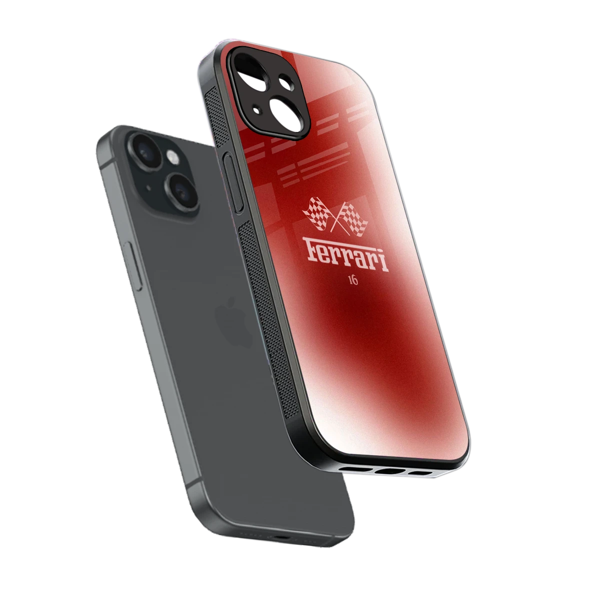 F16 sleek iphone 12 mini cover with tempered glass back and TPU edges