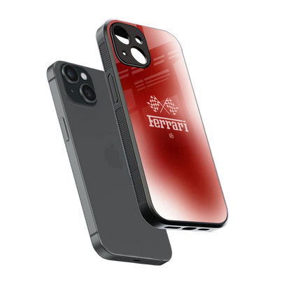 F16 sleek iphone 13 cover with tempered glass back and TPU edges