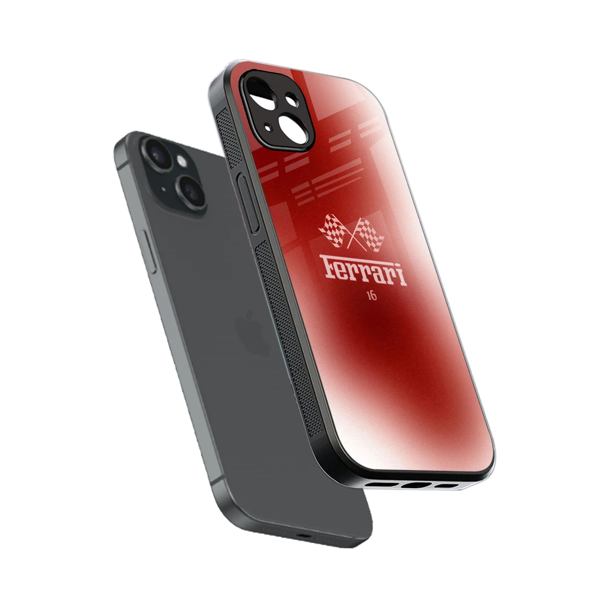 F16 sleek iphone 15 plus cover with tempered glass back and TPU edges