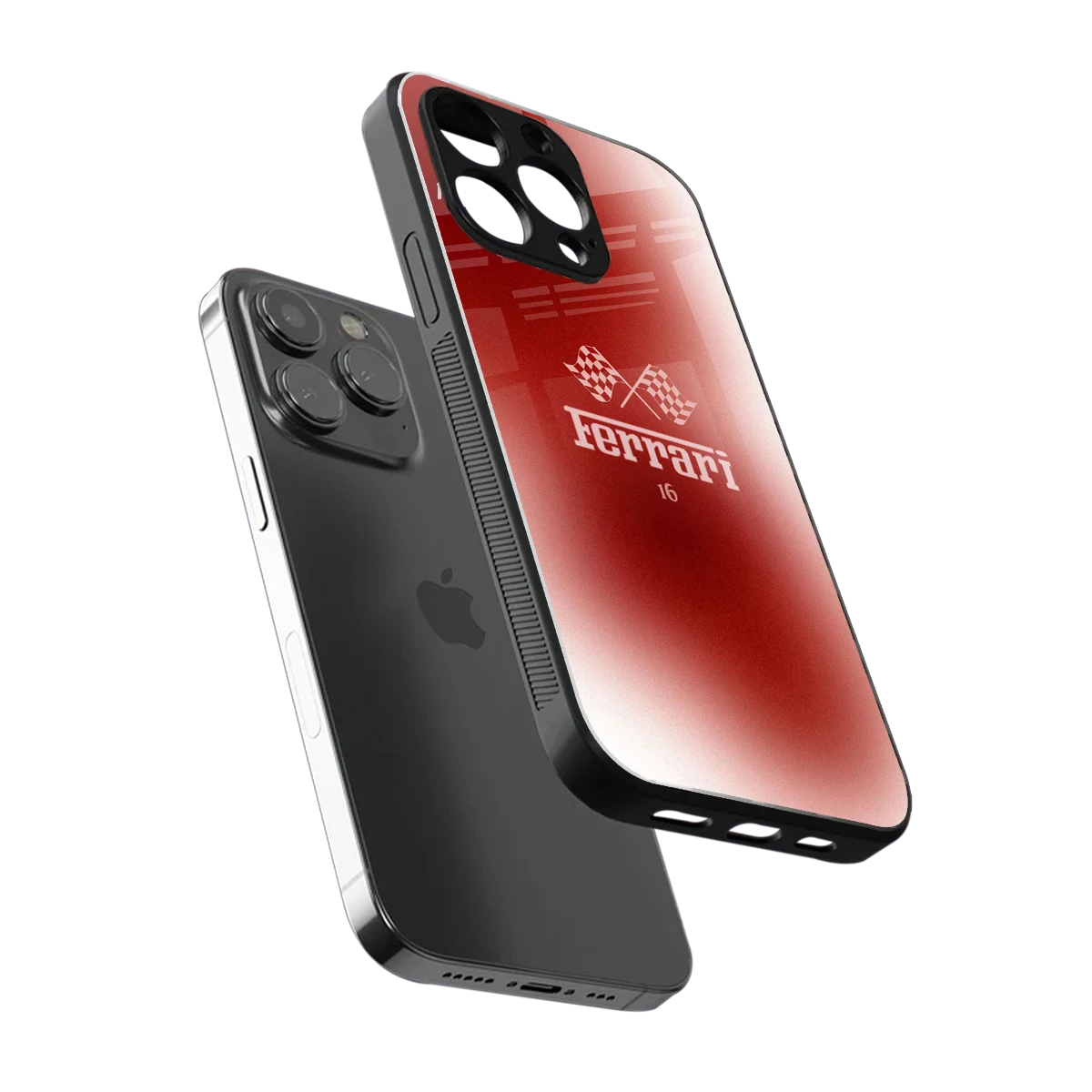 F16 sleek iphone 16 pro max cover with tempered glass back and TPU edges