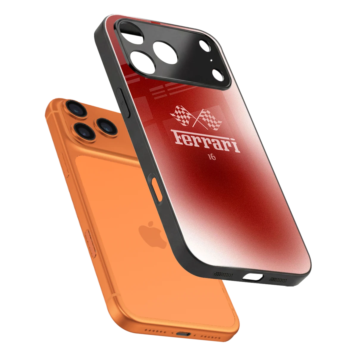 F16 sleek iphone 17 pro cover with tempered glass back and TPU edges