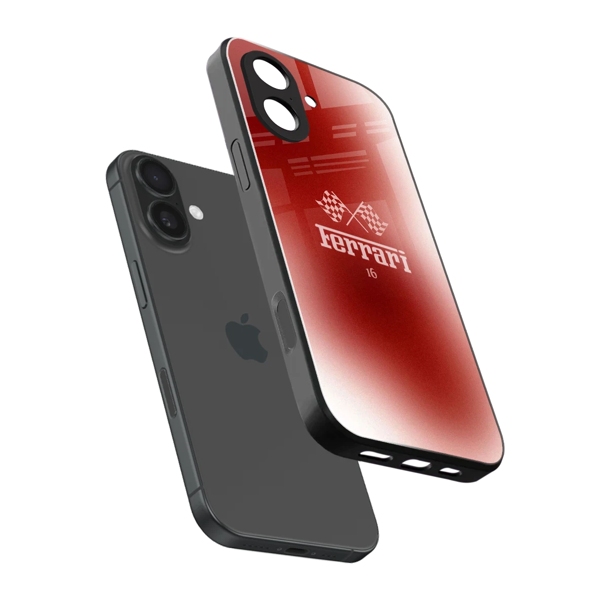 F16 sleek iphone 17 cover with tempered glass back and TPU edges