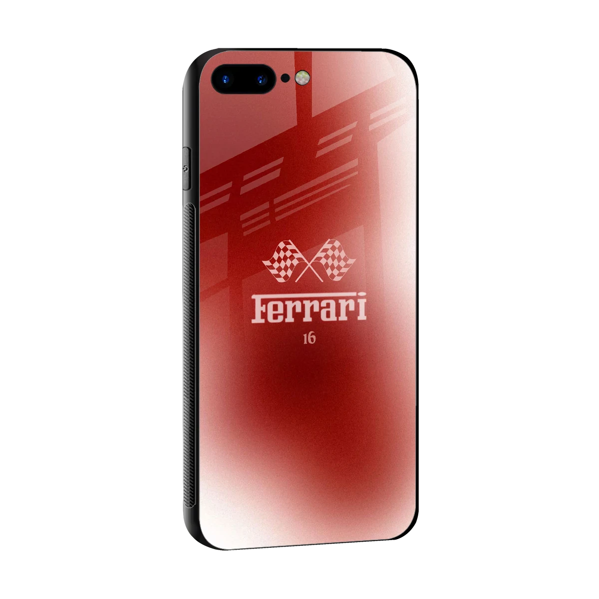 F16 sleek iphone 7 plus cover with tempered glass back and TPU edges