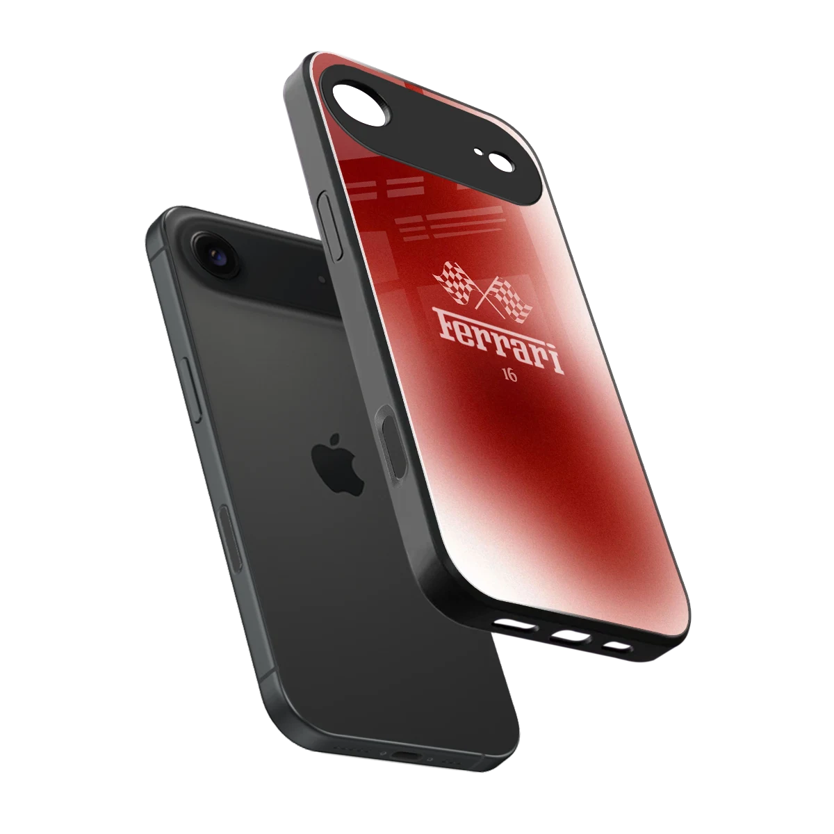 F16 sleek iphone air cover with tempered glass back and TPU edges