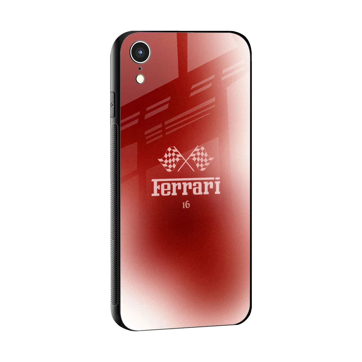 F16 sleek iphone xr cover with tempered glass back and TPU edges