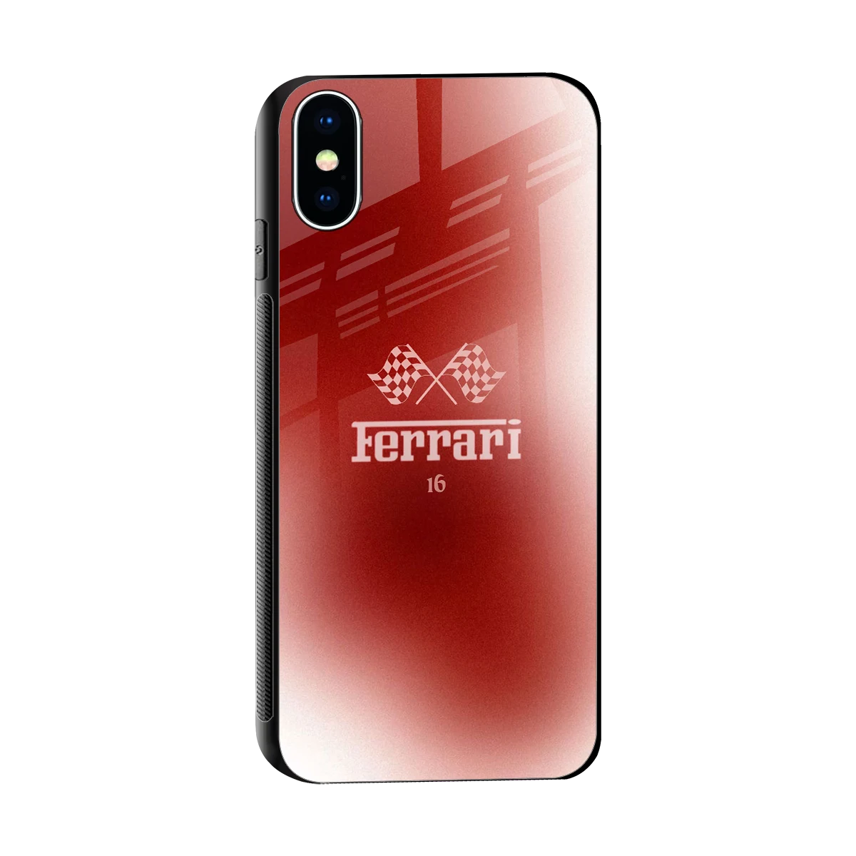 F16 sleek iphone xs cover with tempered glass back and TPU edges
