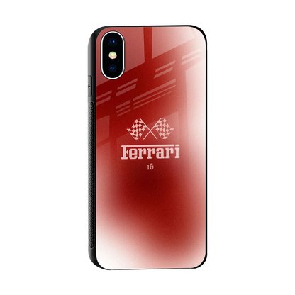 F16 sleek iphone xs cover with tempered glass back and TPU edges