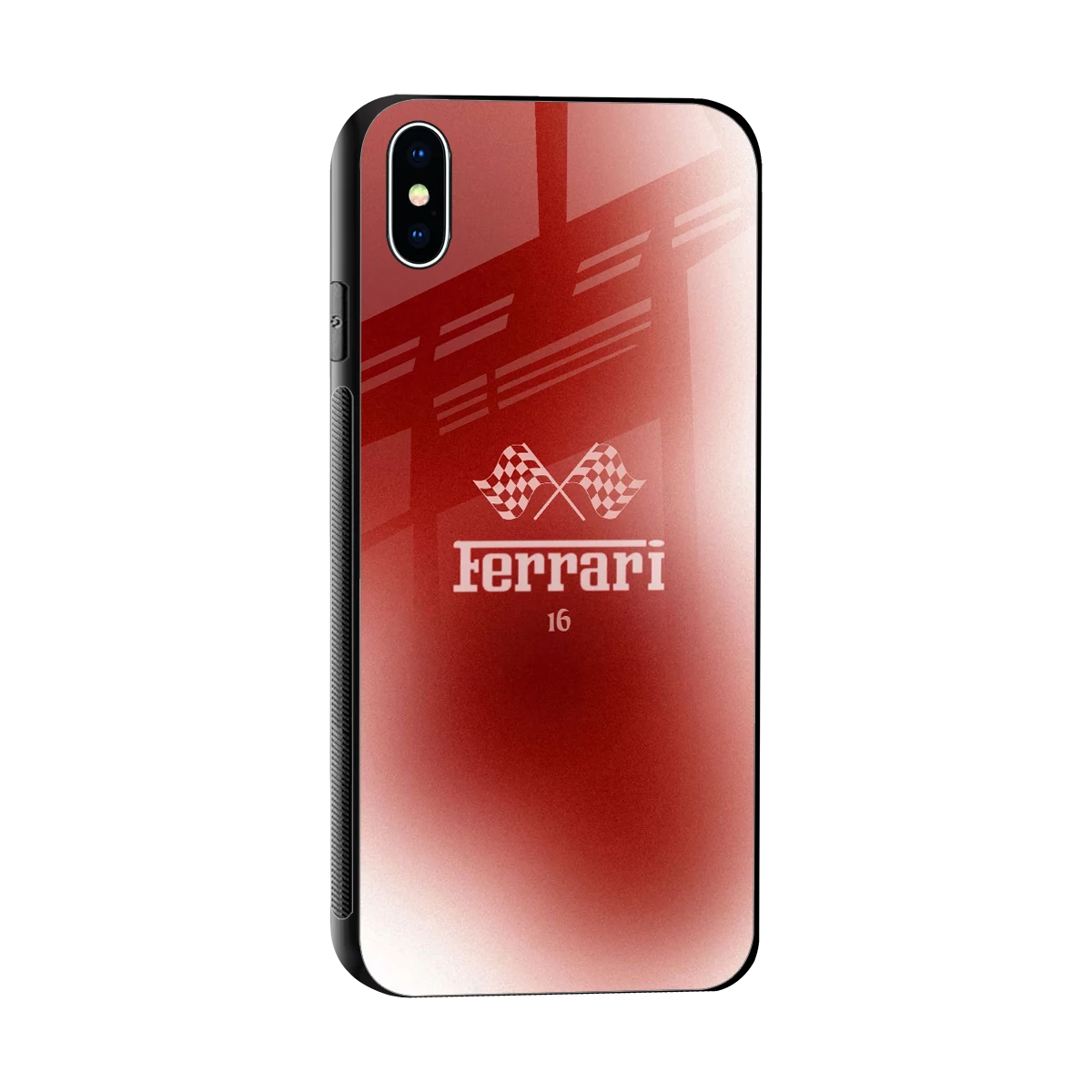 F16 sleek iphone xs max cover with tempered glass back and TPU edges