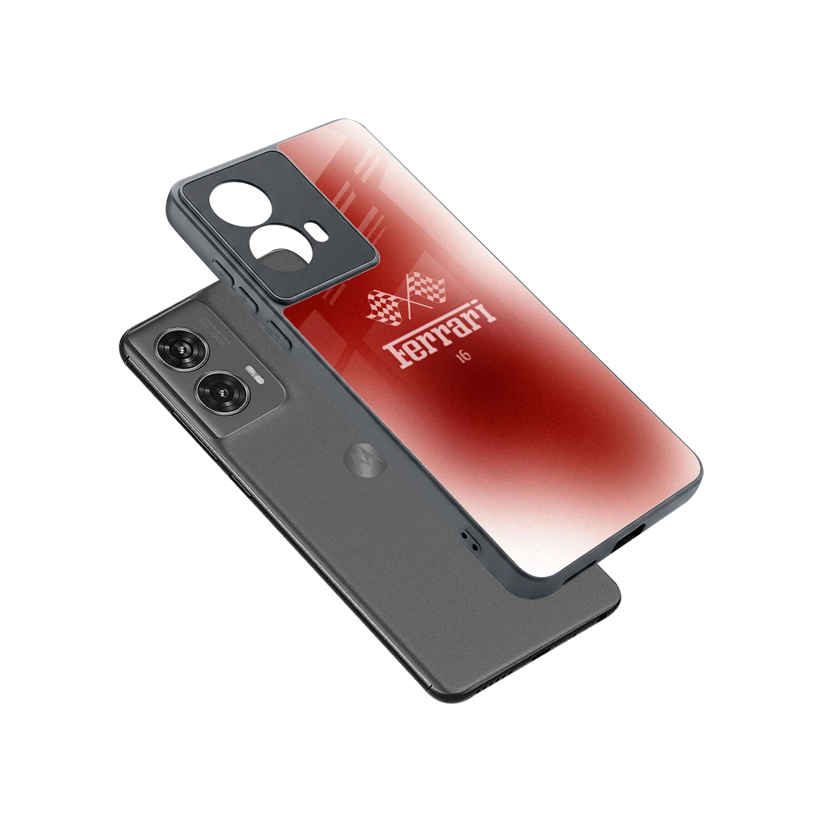 F16 sleek motorola edge 50 fusion cover with tempered glass back and TPU edges