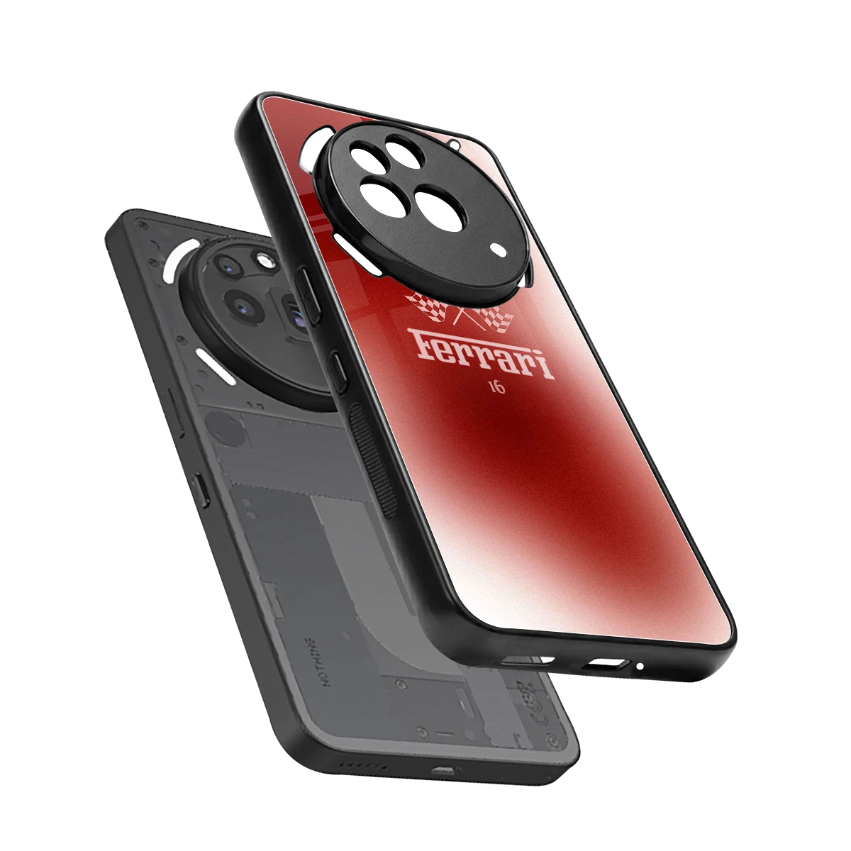 F16 sleek nothing phone 3a pro cover with tempered glass back and TPU edges