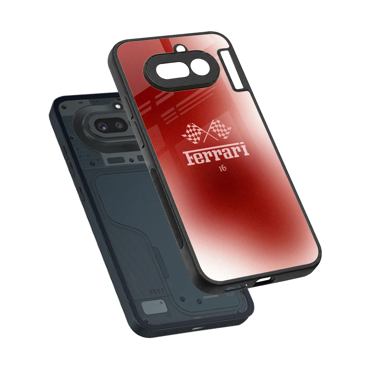 F16 sleek nothing phone 4a cover with tempered glass back and TPU edges
