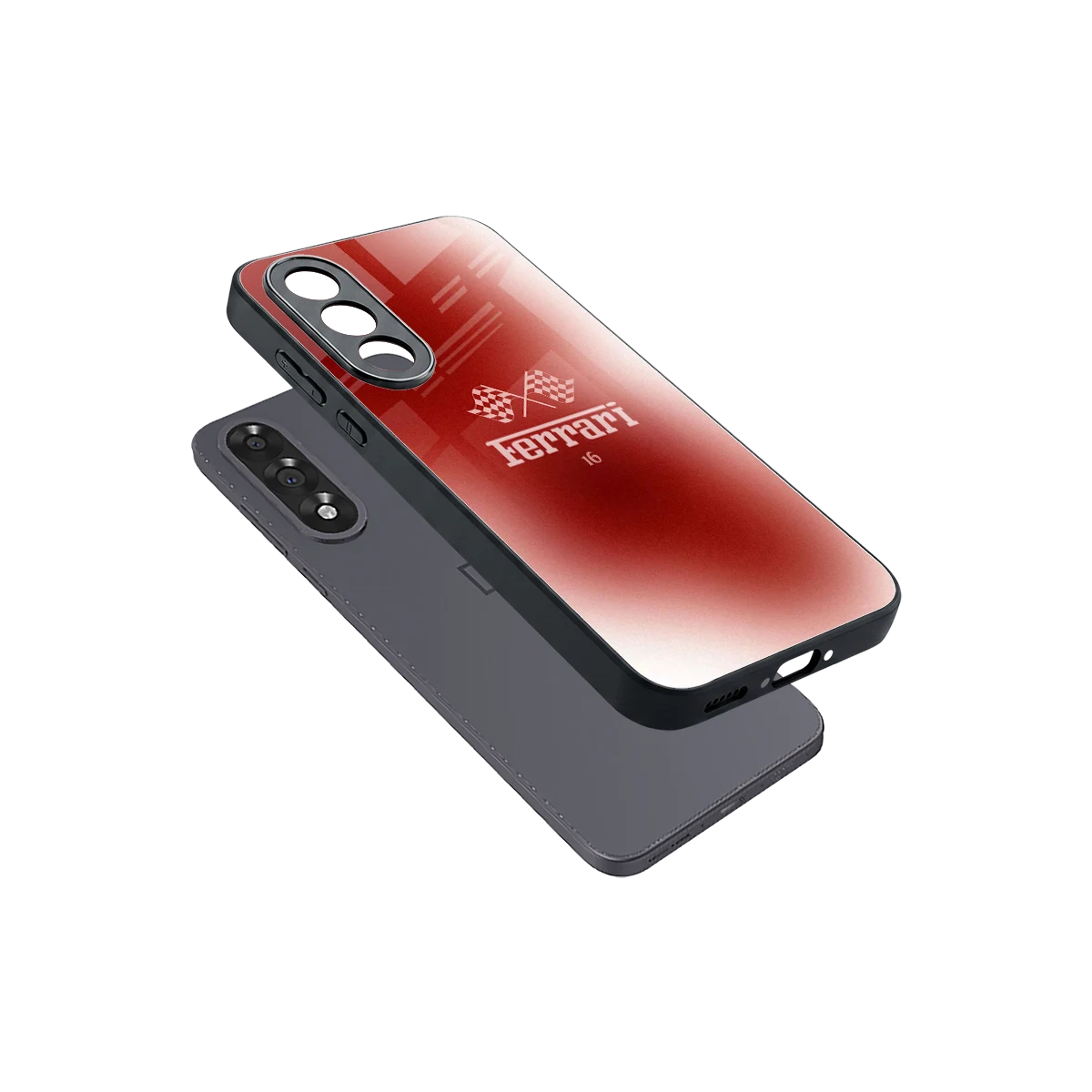 F16 sleek oneplus nord 5 cover with tempered glass back and TPU edges