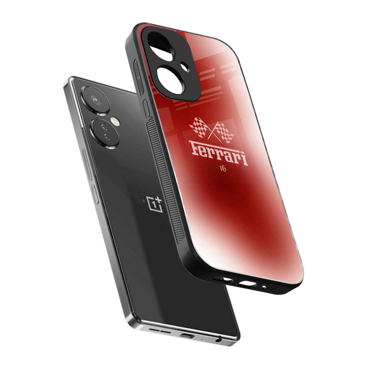 F16 sleek oneplus nord ce 3 cover with tempered glass back and TPU edges