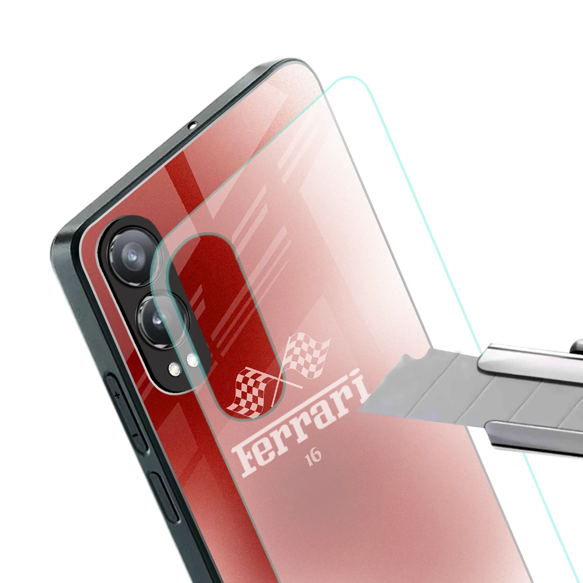 F16 stylish phone case for oneplus nord ce 4 lite | glossy glass and slim fit