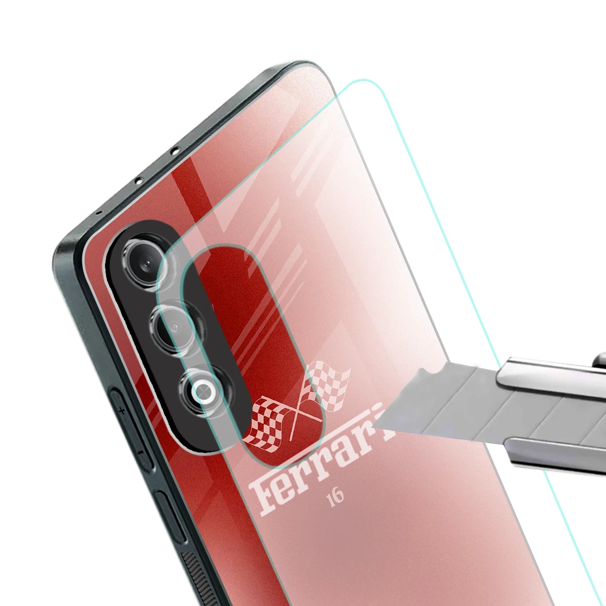 F16 stylish phone case for oneplus nord ce 4 | glossy glass and slim fit