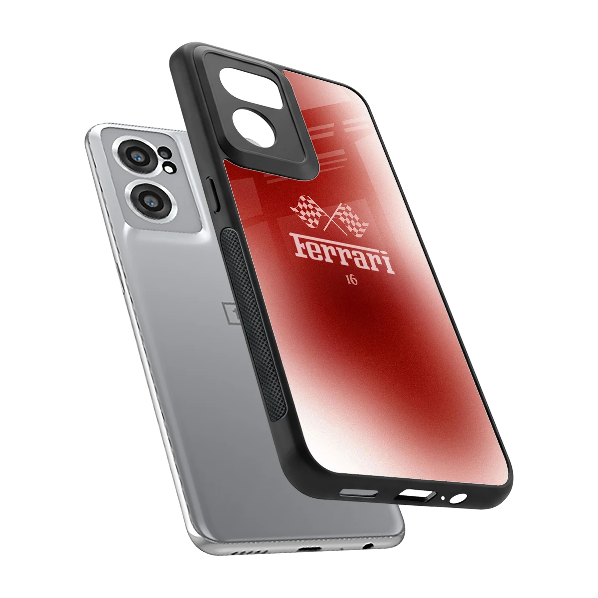 F16 sleek oneplus nord ce 2 cover with tempered glass back and TPU edges