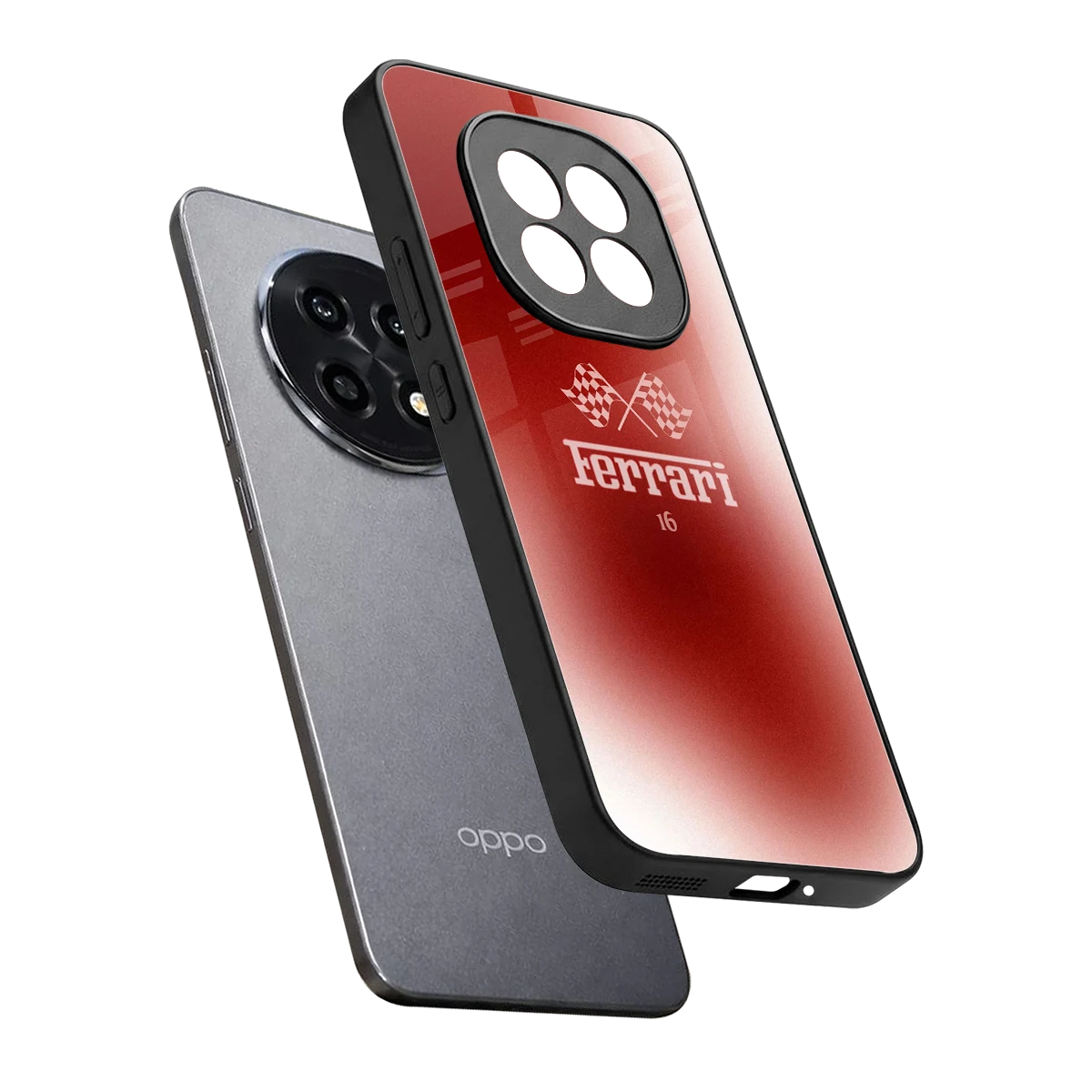 F16 sleek oppo f29 pro 5g cover with tempered glass back and TPU edges