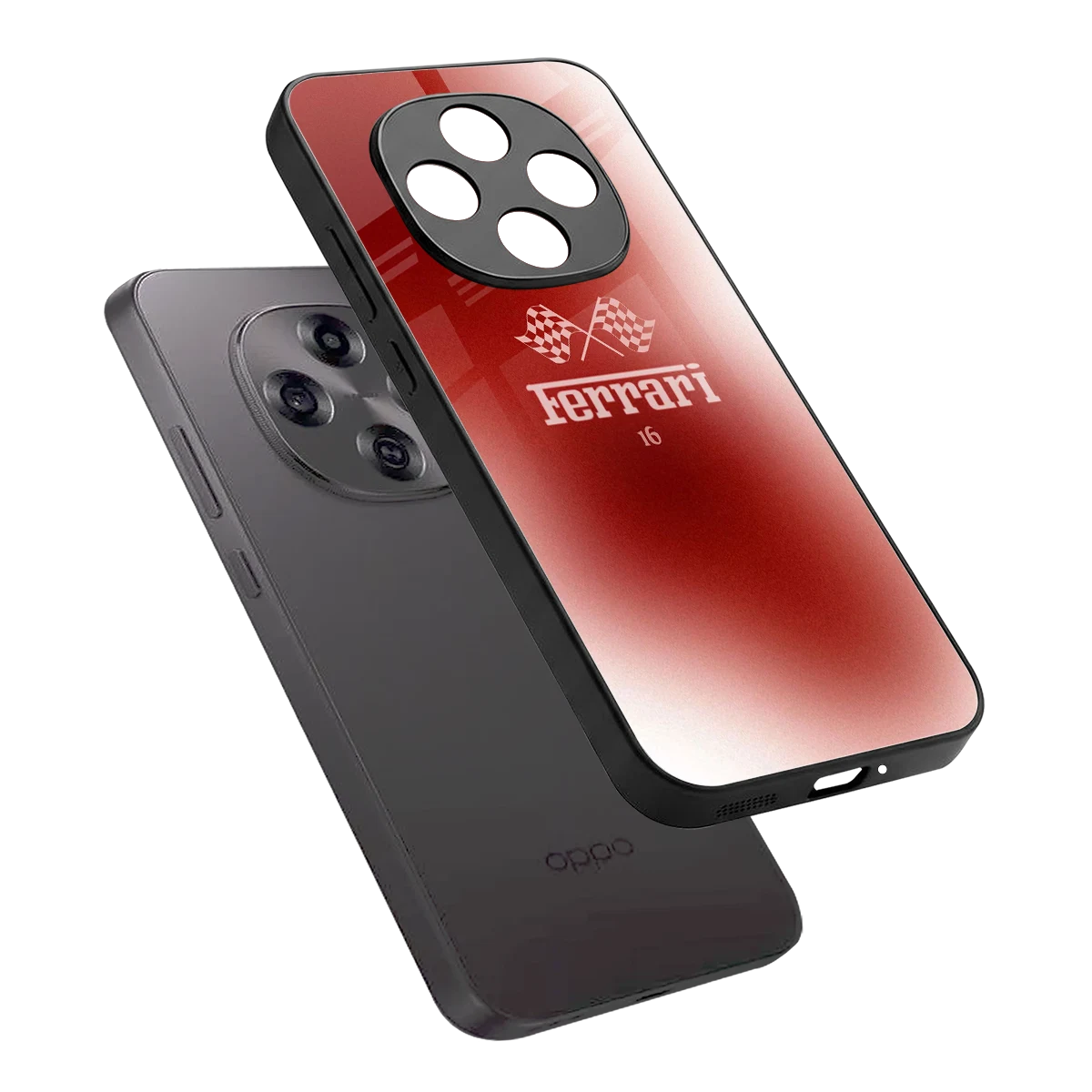 F16 sleek oppo f31 pro 5g cover with tempered glass back and TPU edges