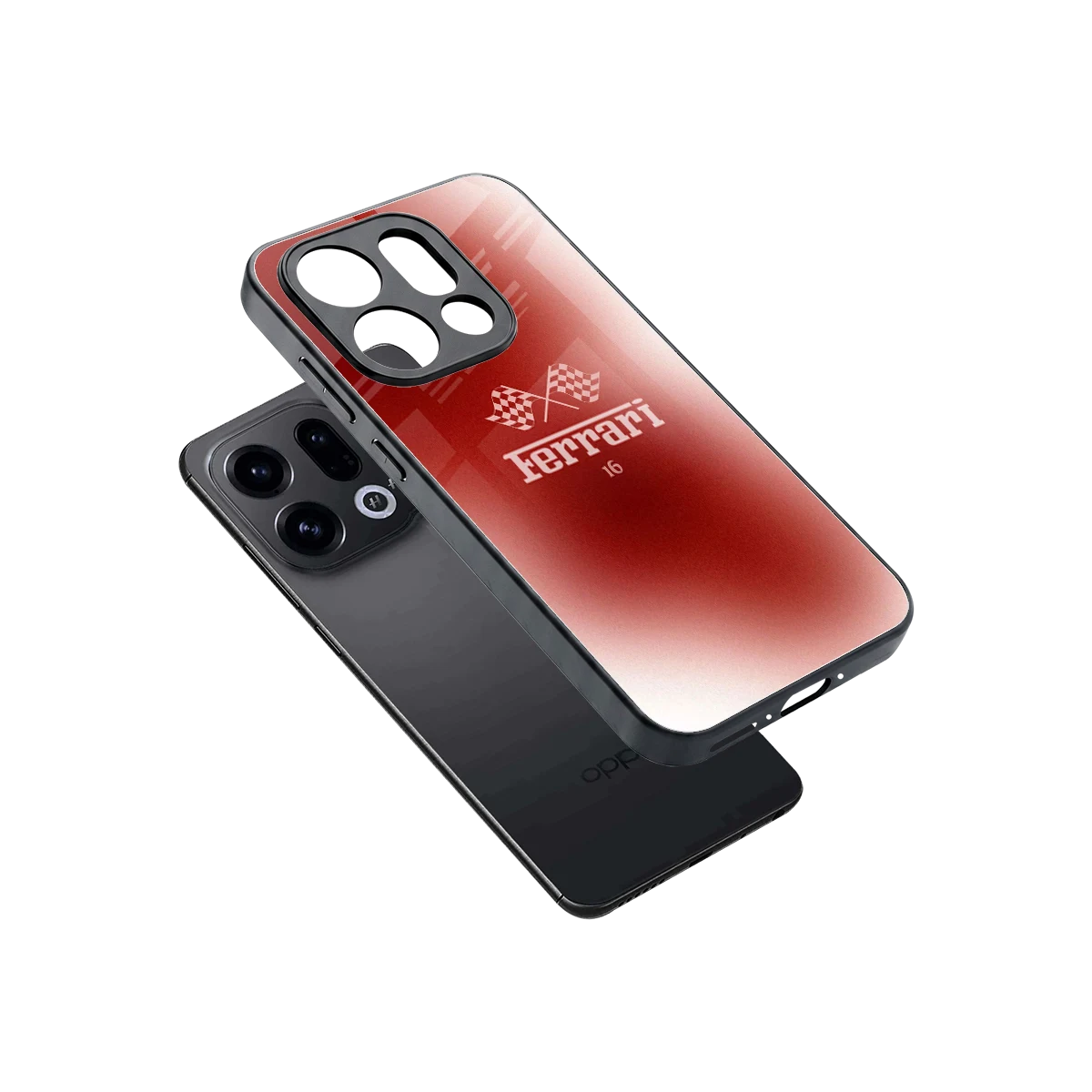 F16 sleek oppo find x9 cover with tempered glass back and TPU edges