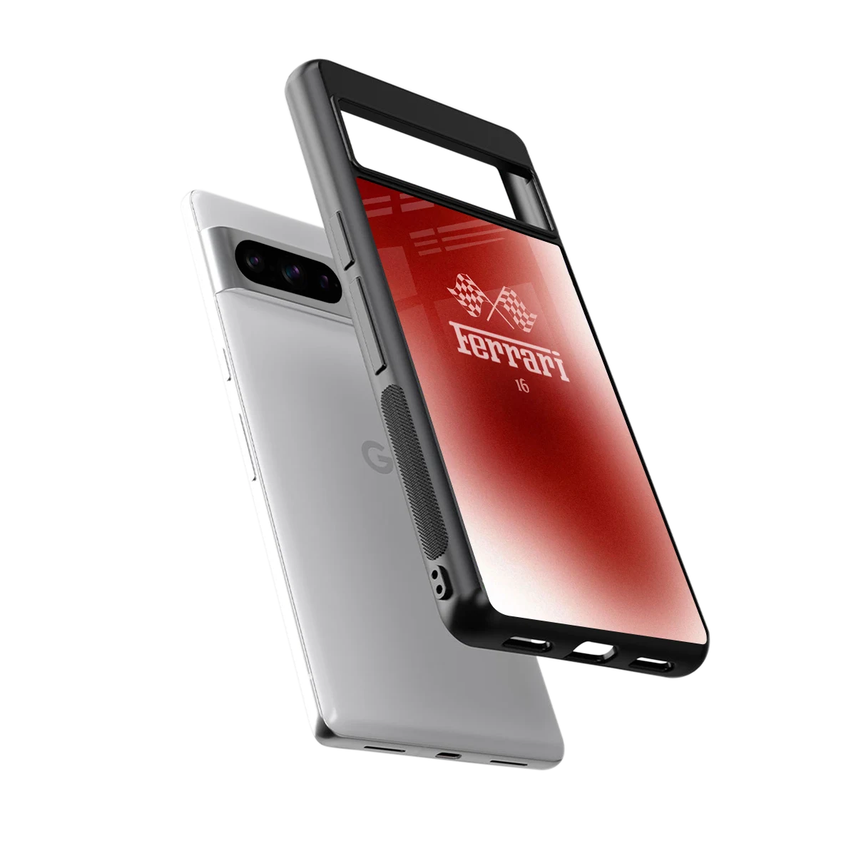 F16 sleek google pixel 8 pro cover with tempered glass back and TPU edges