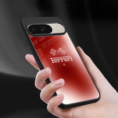 F16 sleek google pixel 9 cover with tempered glass back and TPU edges