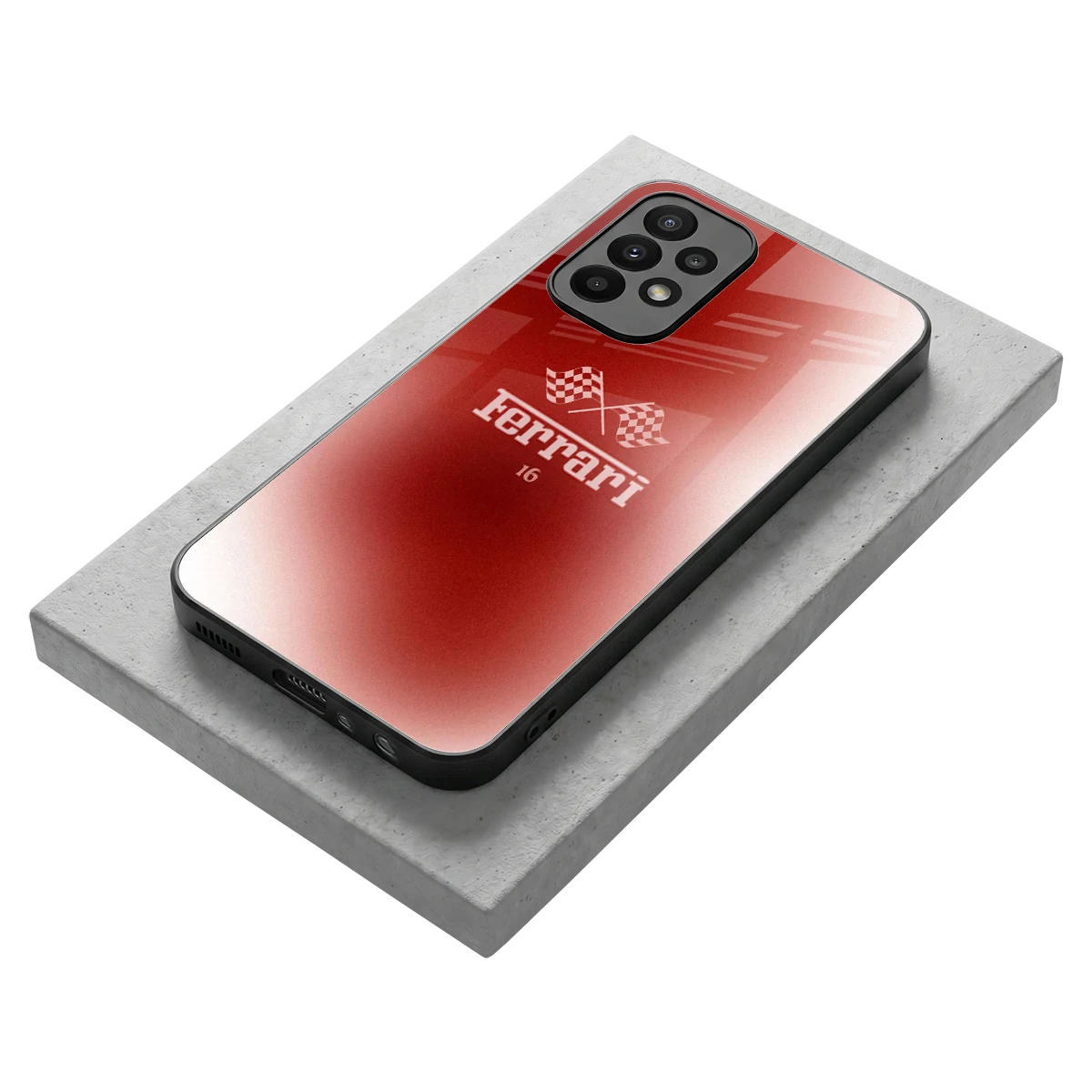 F16 stylish phone case for samsung galaxy a23 | glossy glass and slim fit