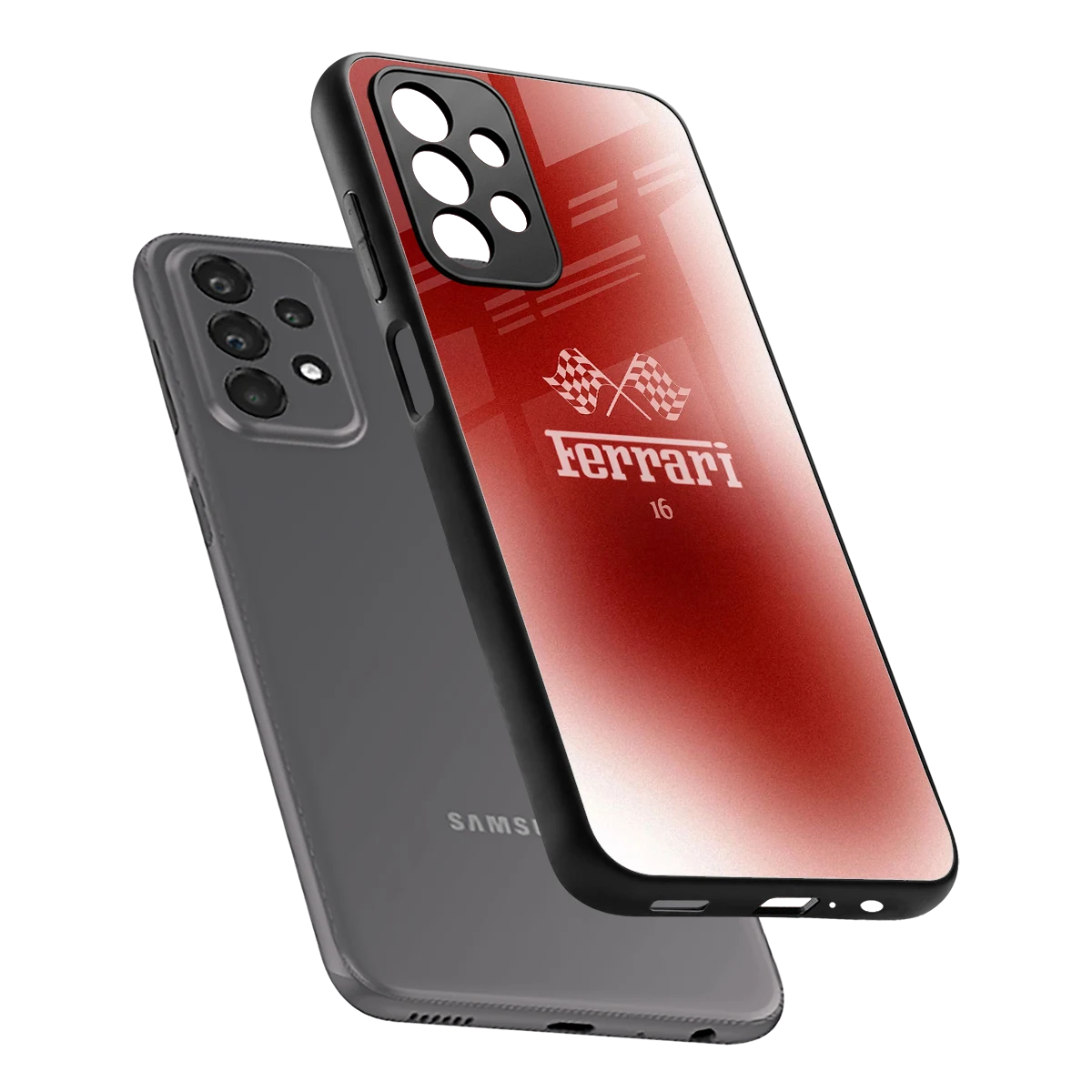 F16 sleek samsung galaxy a23 cover with tempered glass back and TPU edges