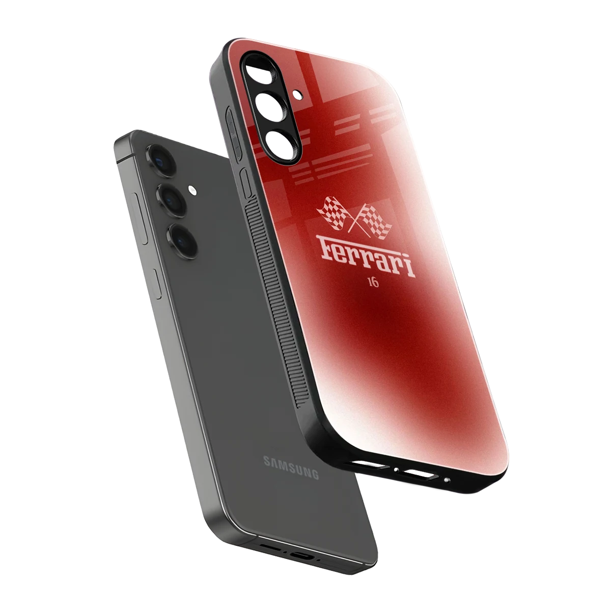 F16 sleek samsung galaxy m35 5g cover with tempered glass back and TPU edges
