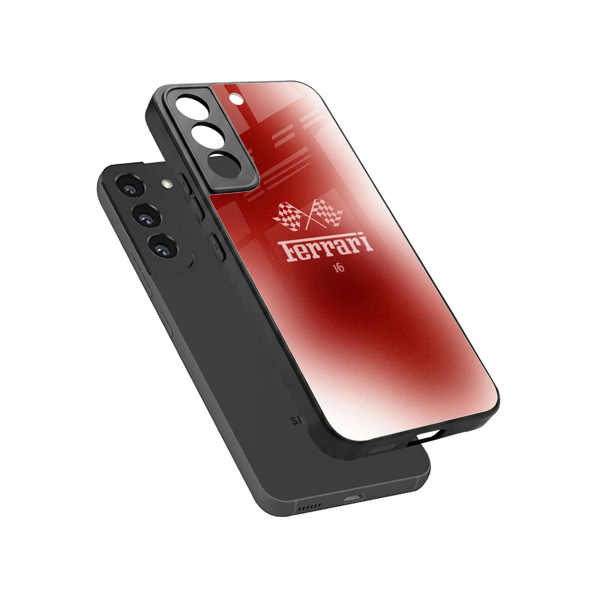 F16 sleek samsung galaxy s22 cover with tempered glass back and TPU edges