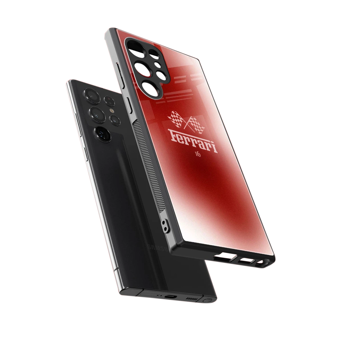 F16 sleek samsung galaxy s23 ultra cover with tempered glass back and TPU edges