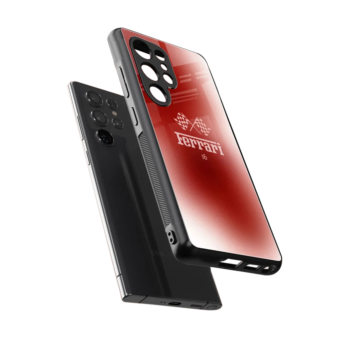 F16 sleek samsung galaxy s25 ultra cover with tempered glass back and TPU edges