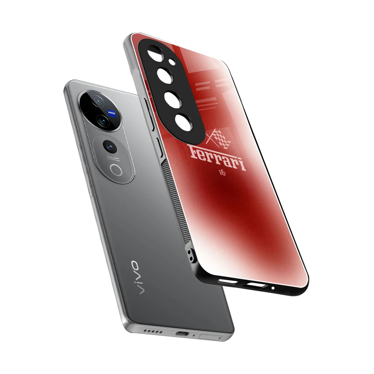 F16 sleek vivo v40 pro cover with tempered glass back and TPU edges
