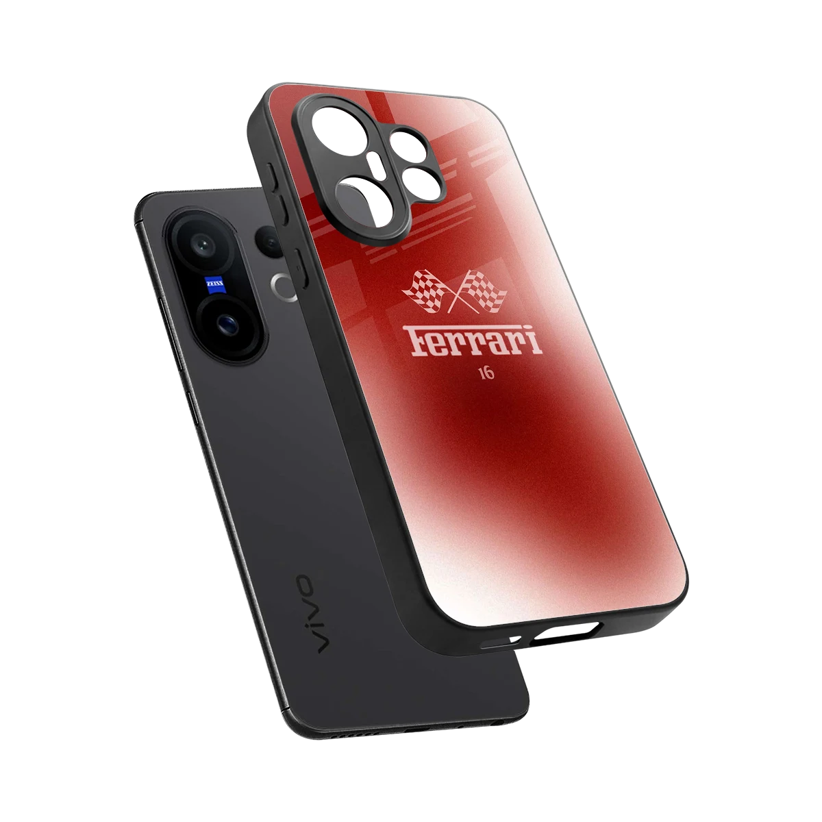 F16 sleek vivo x200 fe cover with tempered glass back and TPU edges