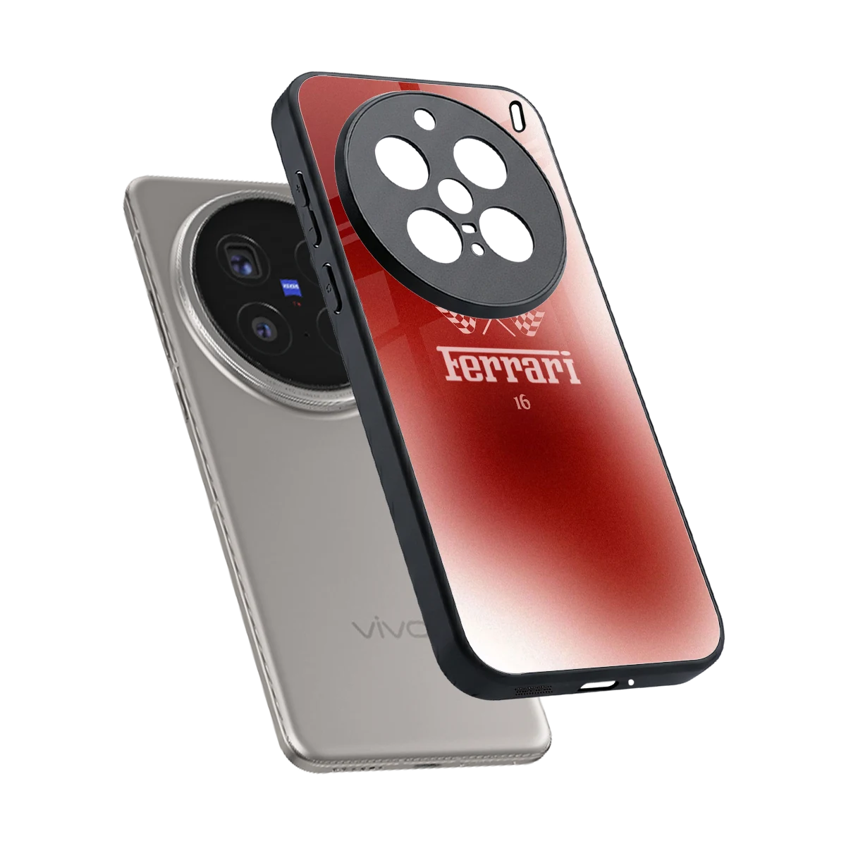 F16 sleek vivo x200 pro cover with tempered glass back and TPU edges