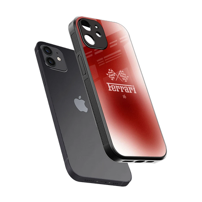 F16 sleek iphone 12 cover with tempered glass back and TPU edges