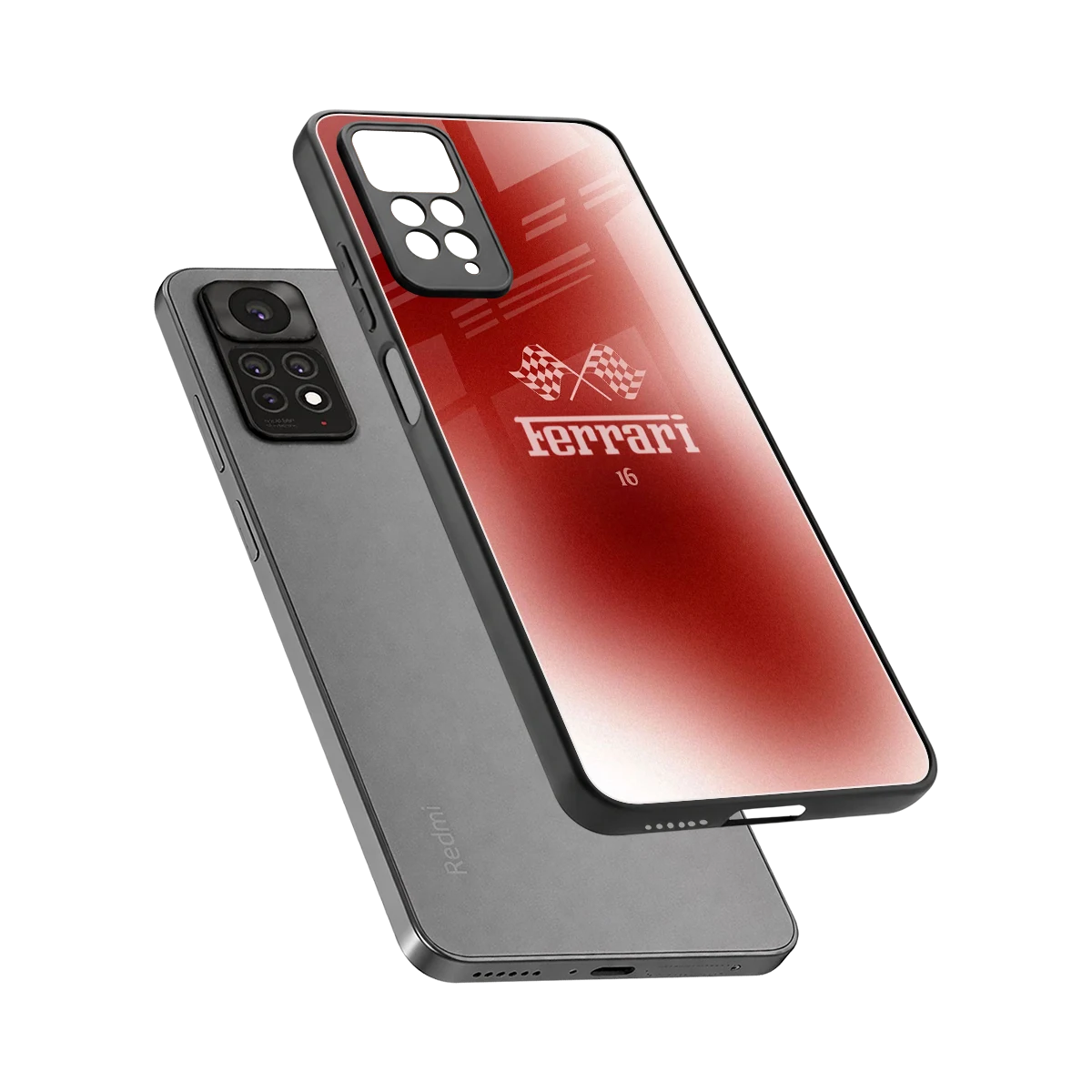F16 sleek redmi note 11 pro cover with tempered glass back and TPU edges