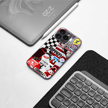 F1 Icon TPU glass hybrid case for iPhone 16 | premium mobile back cover