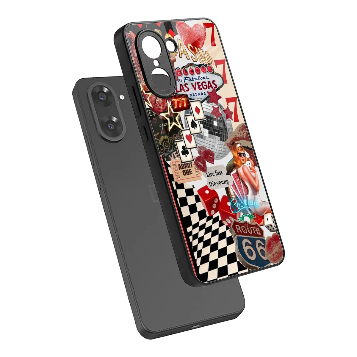 Fabulous Vegas sleek oneplus nord ce5 5g cover with tempered glass back and TPU edges